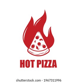 Hot Pizza Logo Design Vector Stock Vector (Royalty Free) 1967311996 ...