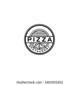 Hot pizza vector logo design.