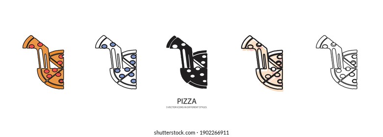 hot pizza vector type icon