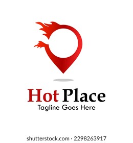 Design-Logo-Vorlage für Hot Place-Design