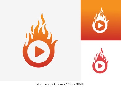 Hot Play Logo Template Design Vector, Emblem, Design Concept, Creative Symbol, Icon