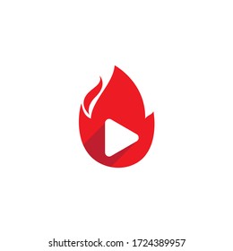 Hot Play logo Vector icon template