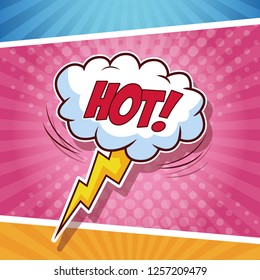 Hot pop art concept concept