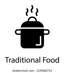 A hot pot for cooking is icon of cooking pot 