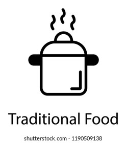 A hot pot for cooking is icon of cooking pot 