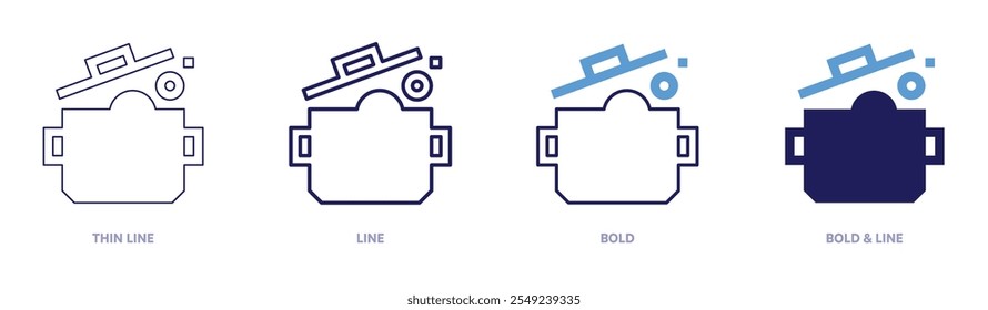 Hot pot cooking icon in 4 different styles. Thin Line, Line, Bold, and Bold Line. Duotone style. Editable stroke.