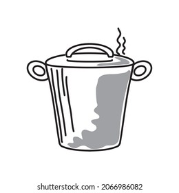 hot pot cooking vector icon