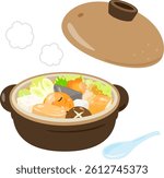A hot pot dish cooked in a small clay pot