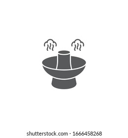 Hot pot food vector icon symbol isolated on white background