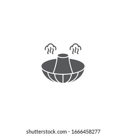 Hot pot food vector icon symbol isolated on white background