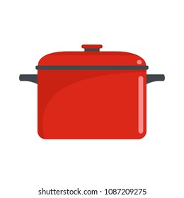 Hot pot icon. Flat illustration of hot pot vector icon for web