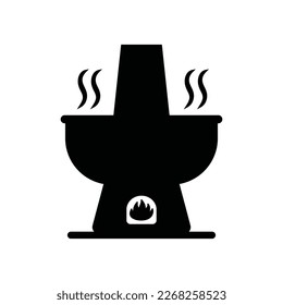 Icono de Hot Pot. Ilustración del vector, EPS