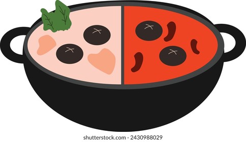 hot pot shabu mala icon vector