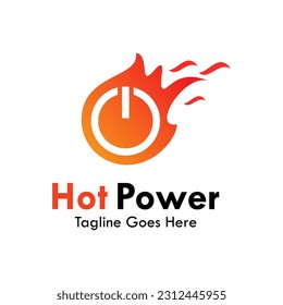 Design-Logo-Vorlage für Hot Power-Design