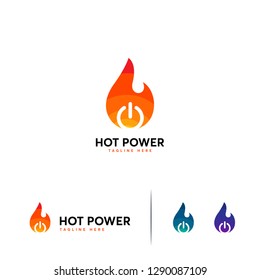 Hot Power logo designs template, Fire logo symbol