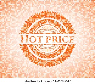 Hot Price abstract orange mosaic emblem