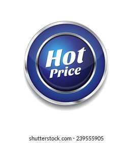 Hot Price Blue Vector Icon Button