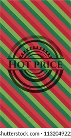 Hot Price christmas emblem background.