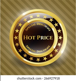 Hot price golden shiny emblem