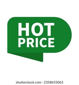 Precio Caliente En Forma De Cinta De Rectángulo Verde Rodeada Para El Negocio De Publicidad De Venta De Descuentos
