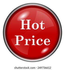 Hot price icon. Internet button on white background. 