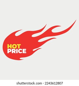 Hot Price Label Sticker Vector illustration