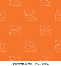 Hot price lettering pattern vector orange for any web design best