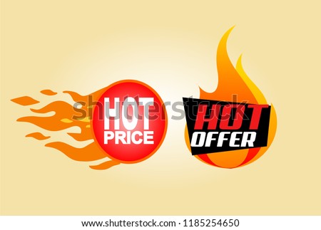 Hot Price and Hot Offer Label Vector