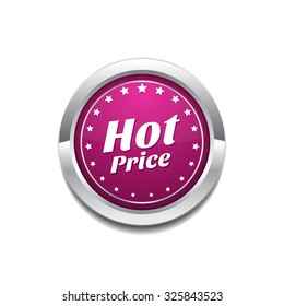 Hot Price Pink Vector Button Icon