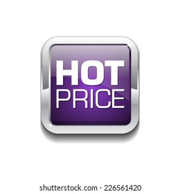 Hot Price Purple Square Vector Button Icon