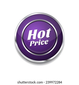 Hot Price Purple Vector Icon Button