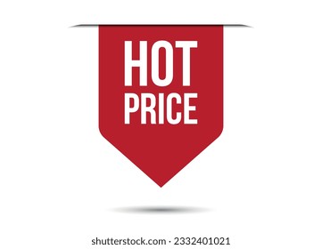 hot price red banner design vector illustration