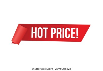 hot price red vector banner illustration isolated on white background