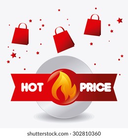 Hot price shopping design, vector illustration eps 10.