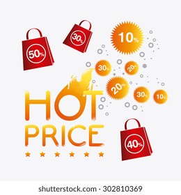 Hot price shopping design, vector illustration eps 10.