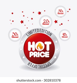 Hot price shopping design, vector illustration eps 10.