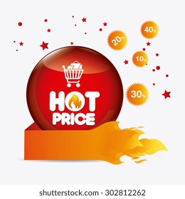 Hot price shopping design, vector illustration eps 10.