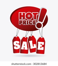 Hot price shopping design, vector illustration eps 10.