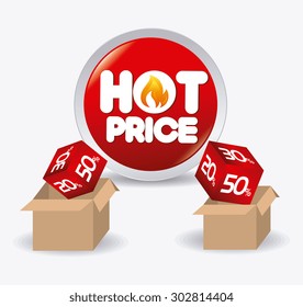Hot price shopping design, vector illustration eps 10.