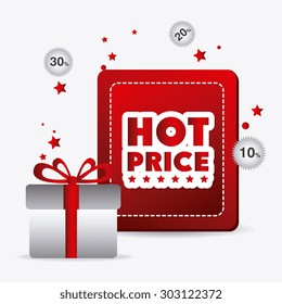 Hot price shopping design, vector illustration eps 10.