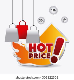 Hot price shopping design, vector illustration eps 10.
