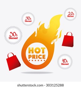 Hot price shopping design, vector illustration eps 10.