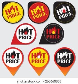 Hot price stickers esp10 vector
