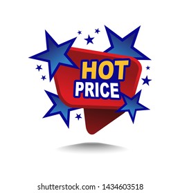 Hot Price Tag Label Vector Illustration 