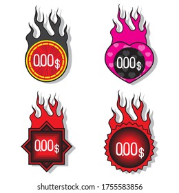hot price tag on a white isolated background. Vector image eps 10