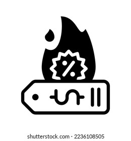 Hot price tags icon vector illustration logo template isolated on white background