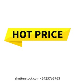 hot price Text In Yellow Ribbon Rectangle Shape For Sale Promotion Business Marketing Social Media Information Announcement
