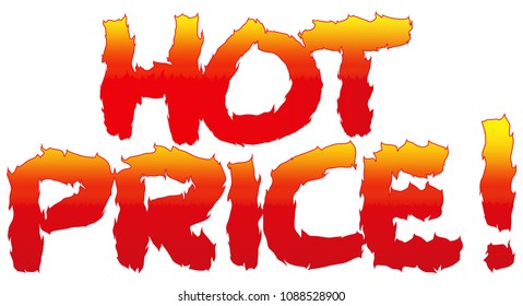 Hot price vector banner.