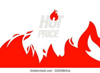 Hot Price Vektorbanner mit Flammen