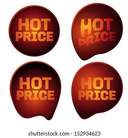 Hot price vector label set